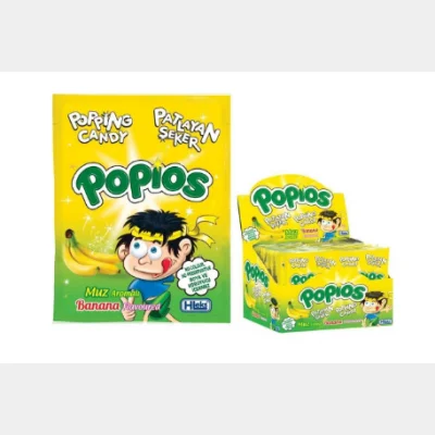 Hleks Popios Banana Popping Candy 4 Gr