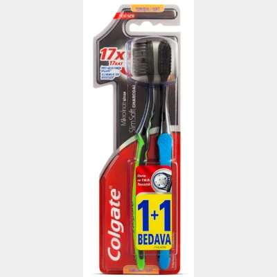 Colgate Micro Fine Black 1+1 Toothbrush  1 pcs