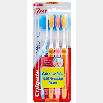 Colgate Micro Fine Compact 4-Pack Toothbrush  1 pcs