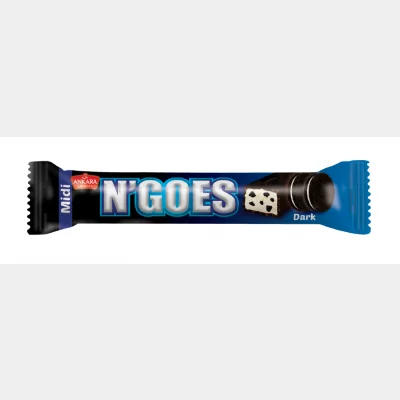 Beyoğlu Gıda Ngoes Bitter Compound Chocolate Coated Cream Filled Cocoa Biscuit Particle Bar 35 Gr