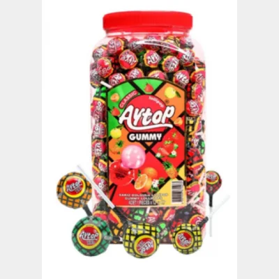 Aytop Fruit Flavored Gummy Lollipop 16 Gr 120 Pcs