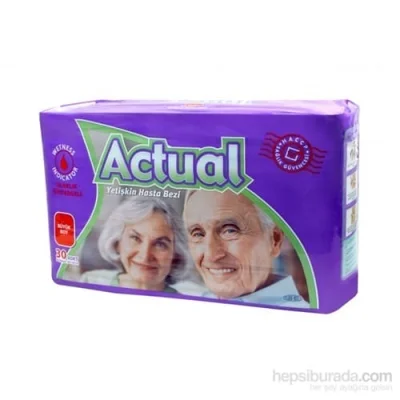 Actual Adult Diapers 30 pc