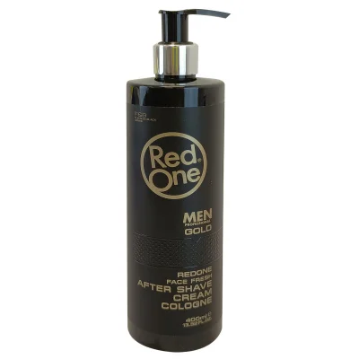 RedOne after shave cream 400 ml. Men professional cologne gold.