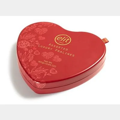 Elit Çikolata Elit Luxury Pralines Chocolate Metal Heart Box 160 gr