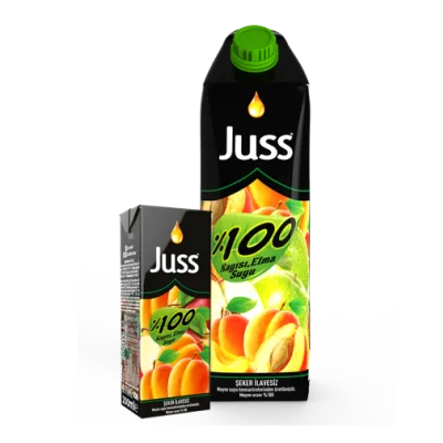 Juss% 100 Apricot Apple Juice 1 L