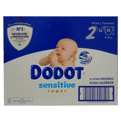 Dodot diaper 39 u. Sensitive 4-8 kg. Size 2.