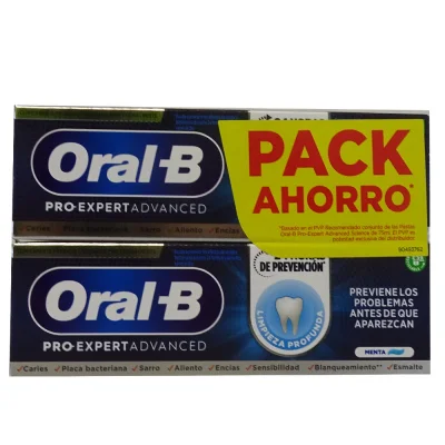 Oral B toothpaste 2X75 ml. Pro-Expert advanced clean mint.