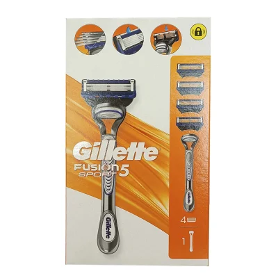 Gillette Fusion 5 razor 1 u. + 4 refills. Sport.