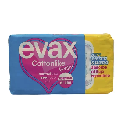 Evax sanitary 32 u. Cottonlike normal with wings.