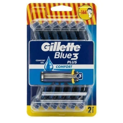 GILLETTE RAZORS BLUE 3 PLUS 12pcs COMFORT