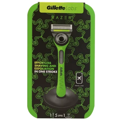 Gillette labs razor 1 u. + 5 refill. Travel set.