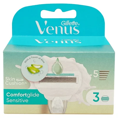 Gillette Venus refill 3 u. 5 blades. Pro Comfortglide sensitive.