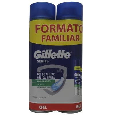 Gillette shave gel 2X240 ml. Sensitive skin aloe vera.