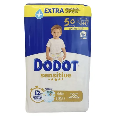Dodot diapers 44 u. Sensitive 12-17 kg. Size 5+.