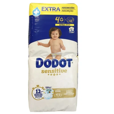 Dodot diapers 48 u. Sensitive 10-15 kg. Size 4+.