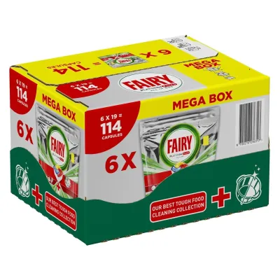 Fairy Platinum Plus All in One Dishwasher Capsules 114 Pcs