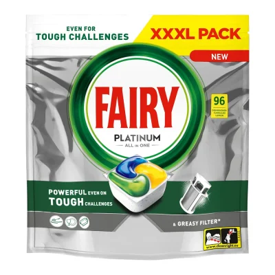 Fairy Platinum Lemon Dishwasher Capsules Giga Pack 96pcs