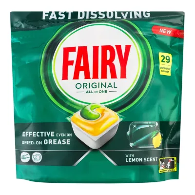 Fairy Original All In One Lemon Dishwasher Capsules 29 Pcs