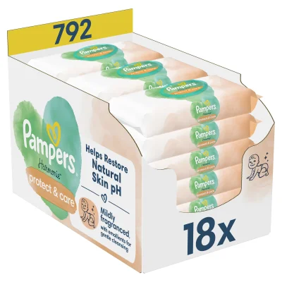 Pampers Baby Wet Wipes Harmonie 44 Pieces