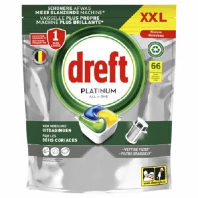 Dreft Platinum Dishwasher Tablets Lemon 66 Count