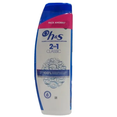 H&S shampoo 2X400 ml. Anti-dandruff classic clean 2 in 1.