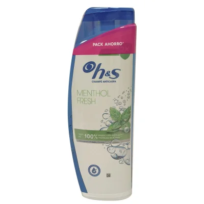 H&S shampoo 2X400 ml. Menthol fresh.