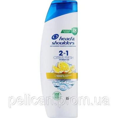 Head & Shoulders Anti-Dandruff Shampoo and Balm 2-in-1 Citrus Freshness 330ml