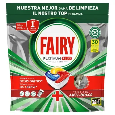 Fairy Platinum Plus Dishwasher Detergent Lemon x30