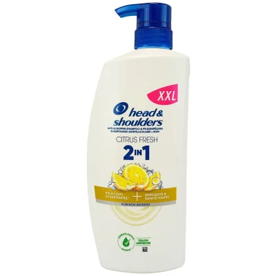 H&S shampoo 800 ml. Anti-dandruff citrus fresh 2 in 1 with dispenser.