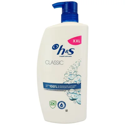 H&S shampoo 2X1000 ml. Anti-dandruff classic clean with dispenser.