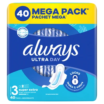 Always Ultra Day And Night Pads Quatro 40 Count