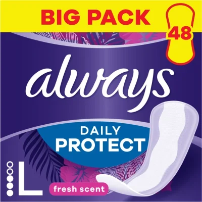 Always Daily Protect Scented Hygienic Pads Normal Trio 48 Pieces