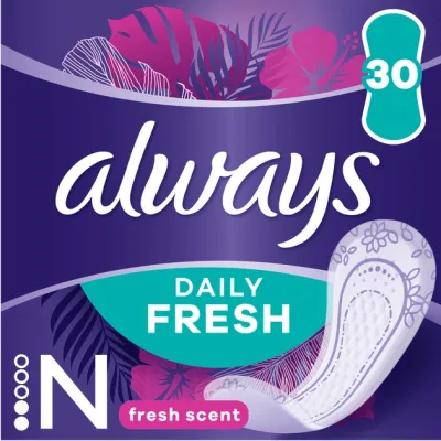Always Hygienic Daily Pads Daily Fresh Normal 30 Count