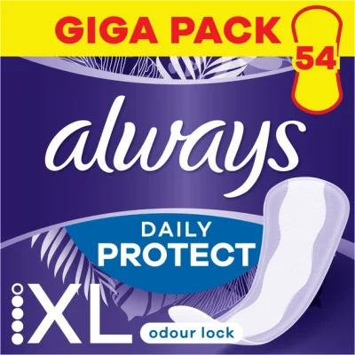 Always Daily Protect Extra Long Sanitary Pads Quatro 54 Pieces