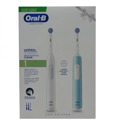 Oral B electric toothbrush 2 u. Duo edition clean professional + 2 refill.
