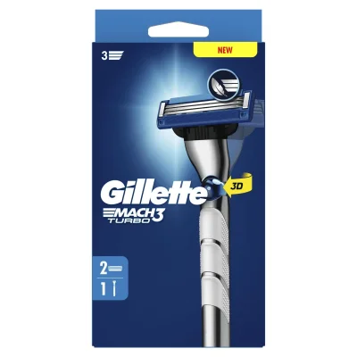Gillette Mach3 Turbo Razor System 2 Count