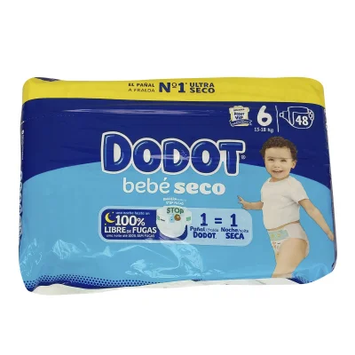 Dodot diapers 48 u. Bebé seco 13-18 kg. Size 6.