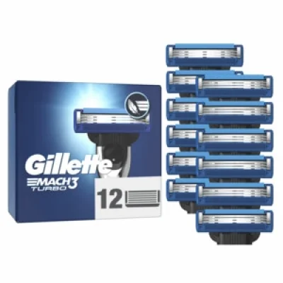 Gillette Mach3 Turbo Razor Blades 12 Count