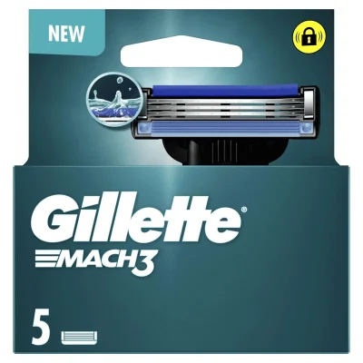 Gillette Mach3 Base Razor Blades 5 Count