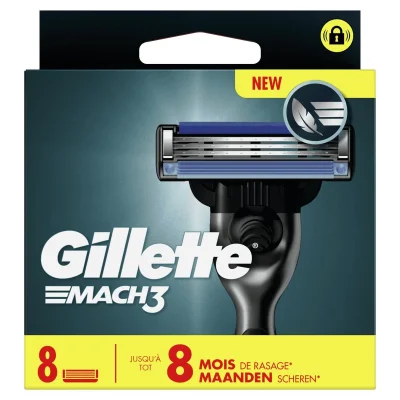 Gillette Mach3 Base Razor Blades 8 Count