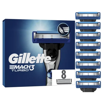 Gillette Mach3 Turbo Razor Blades 8 Count