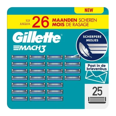 Gillette Mach3 Razor Blades 25 Count