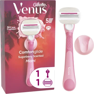Gillette Venus ComfortGlide Miami Sugarberry Razor 1 Cartridge