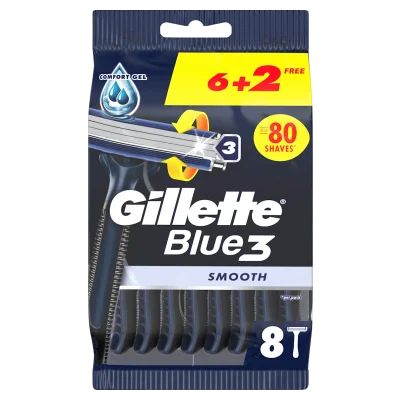 Gillette BLUE3 X6+2 SMOOTH