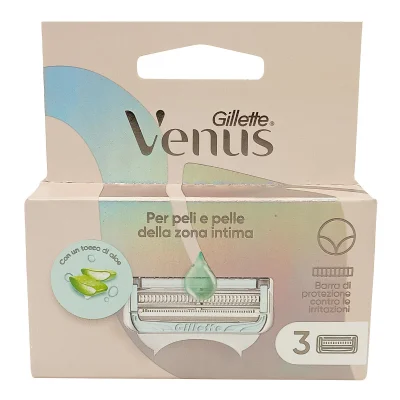 Gillette Venus refill 3 u. Intimate area with aloe vera