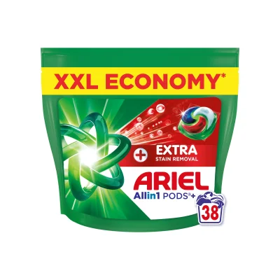 Ariel Pods+ All-in-1 Extra Stain Removal Washing Capsules 38 Count