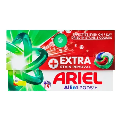 Ariel Pods+ All-in-1 Extra Stain Removal 19 Capsules