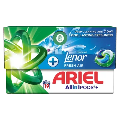 Ariel Pods+ All-In-1 Touch of Lenor Laundry Capsules 19 Count