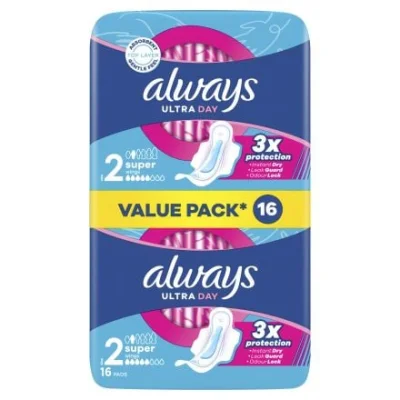 Always Ultra Day Super Sanitary Pads Size 2 16 pcs