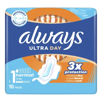 Always Ultra Sanitary Pads Normal 10 Count